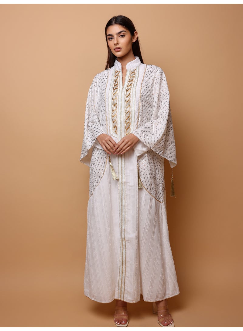 Ikkxa Samra Jalabiya IK1091 White - Image 1